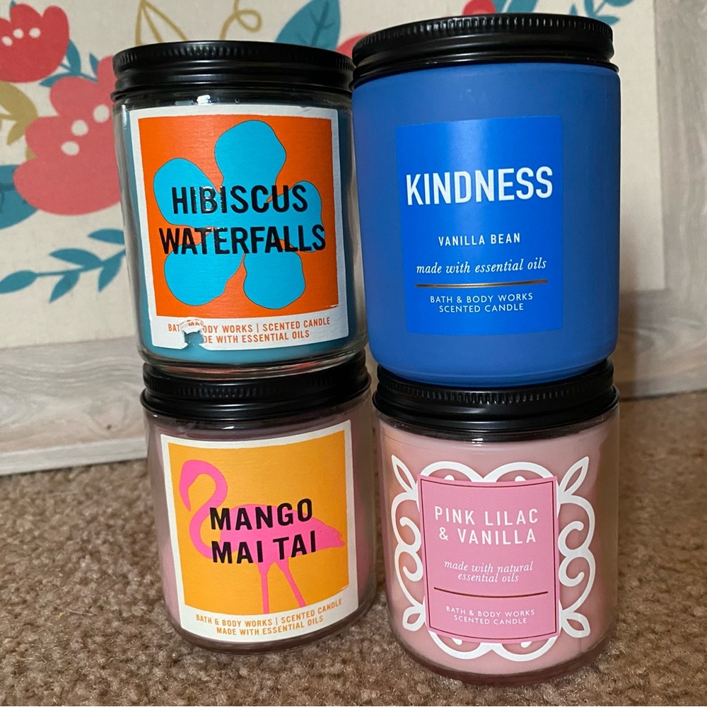 Bath and body work candles